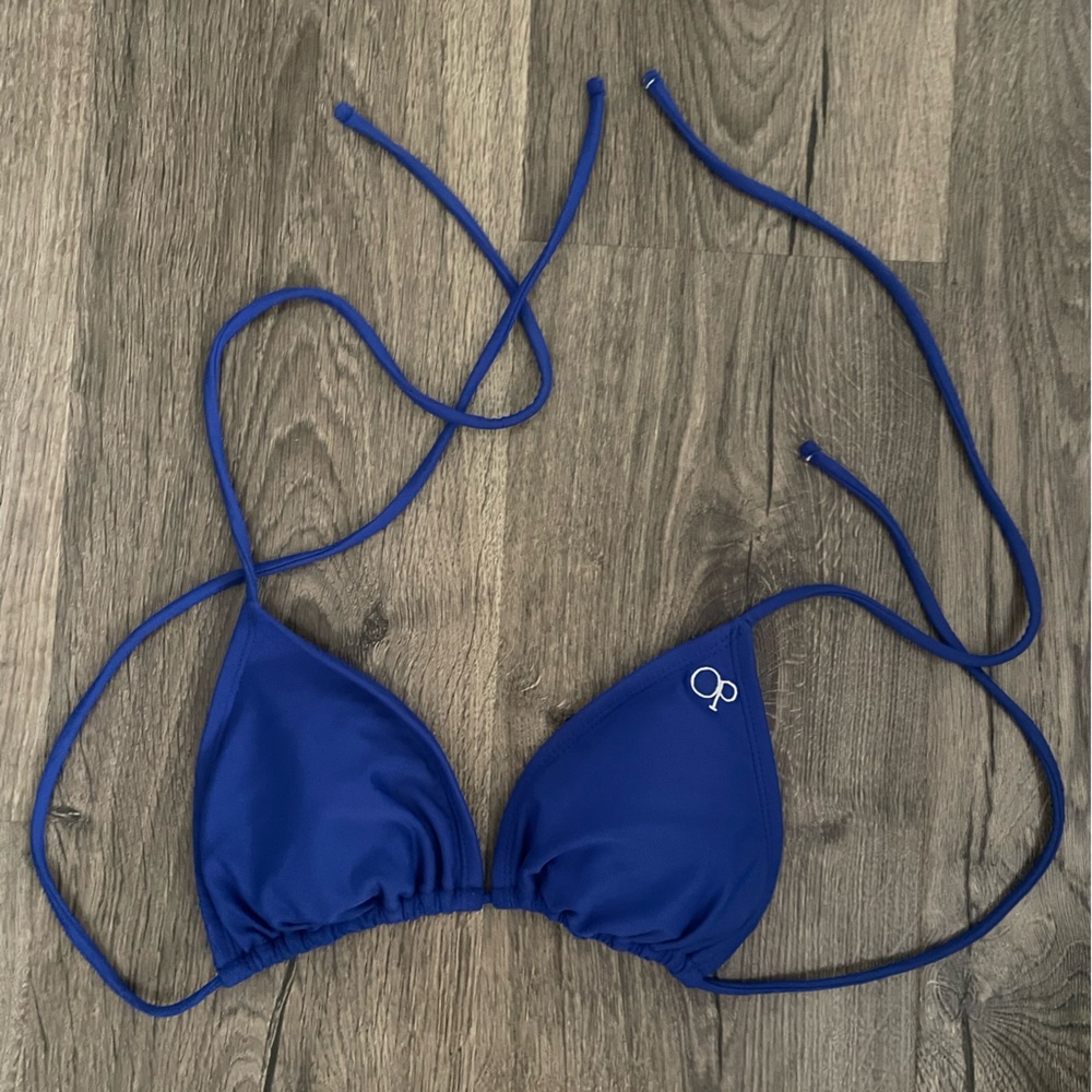 OP Blue Triangle Bikini Top